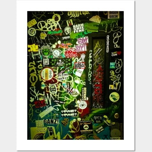 Green Graffiti Tag Sticker NYC Posters and Art